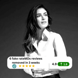 Say goodbye to fake reviews on rateMDs. Our team detects and removes them, preserving the integrity of your online reputation and maintaining your credibility on the platform. We perform Online reputation monitoring for our client family.